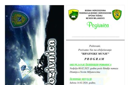 Obilježavanje manifestacije “KRNJINSKE MUNJE” u Novim Miljanovcima