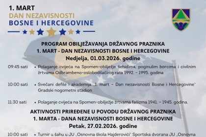 Program obilježavanja Dana nezavisnosti BiH u Zavidovićima