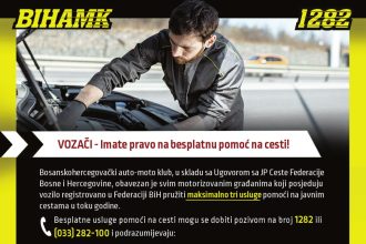 VOZAČI – IMATE PRAVO NA BESPLATNU POMOĆ NA CESTI