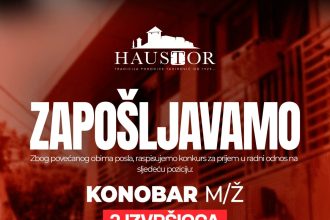 HAUSTOR zapošljava konobare (M/Ž)