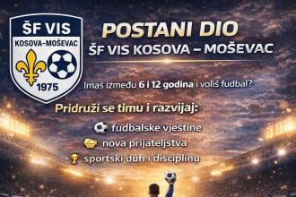 Postani dio ŠF Vis Kosova – Moševac: Upis novih članova u toku