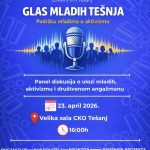 POZIV NA PANEL DISKUSIJU “GLAS MLADIH TEŠNJA – PODRŠKA MLADIMA U AKTIVIZMU”